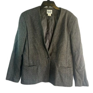 Barclay Square VTG Wool Blend Single Breasted Blazer Jacket Women's Size‎ 14